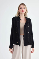 Gold Düğmeli Triko Ceket - 19