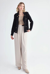 Gold Düğmeli Triko Ceket - 17