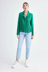 Gold Düğmeli Triko Ceket - 22