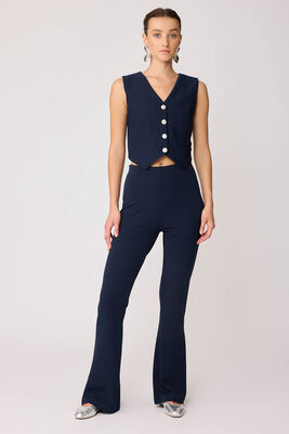 Gümüş Düğmeli Crop Yelek - Thumbnail (6)