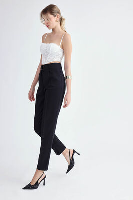 Havuç Kesim Tek Pilili Pantolon - Thumbnail (2)