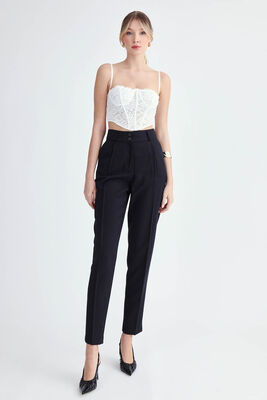 Havuç Kesim Tek Pilili Pantolon - Thumbnail (6)