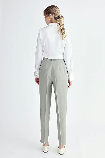 Havuç Kesim Tek Pilili Pantolon - 12