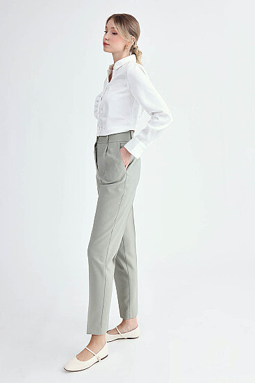 Havuç Kesim Tek Pilili Pantolon - 9