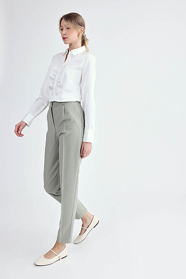 Havuç Kesim Tek Pilili Pantolon - 10