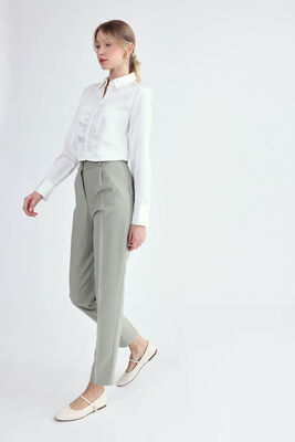 Havuç Kesim Tek Pilili Pantolon - Thumbnail (9)