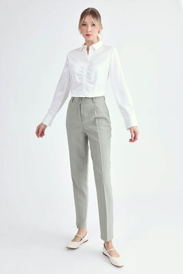 Havuç Kesim Tek Pilili Pantolon - Thumbnail (10)