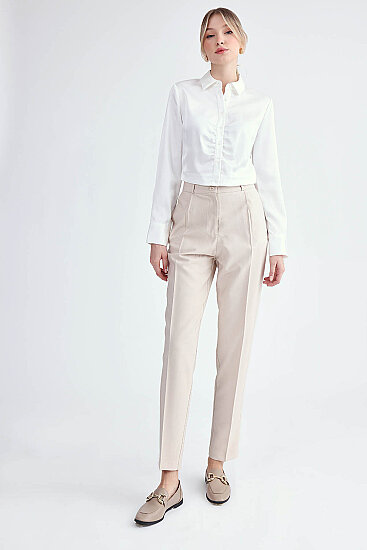 Havuç Kesim Tek Pilili Pantolon - 15