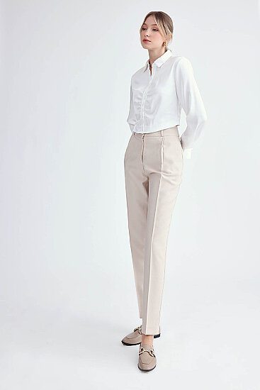 Havuç Kesim Tek Pilili Pantolon - 16