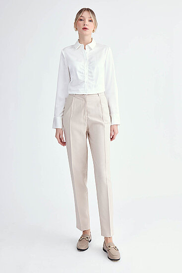 Havuç Kesim Tek Pilili Pantolon - 18