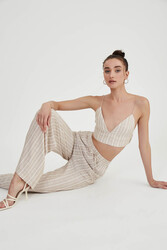 İp Askılı Çizgili Büstiyer - 3