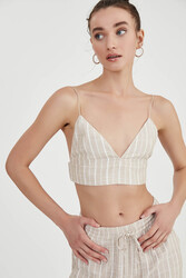 İp Askılı Çizgili Büstiyer - 6