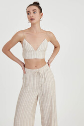 İp Askılı Çizgili Büstiyer - 7