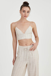 İp Askılı Çizgili Büstiyer - 2