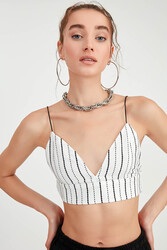 İp Askılı Çizgili Büstiyer - 10