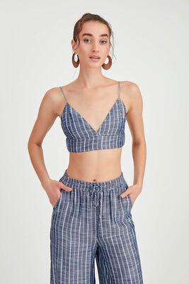 İp Askılı Çizgili Büstiyer - Thumbnail (13)