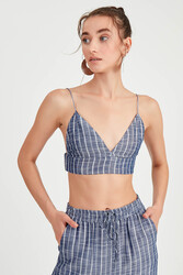 İp Askılı Çizgili Büstiyer - 16