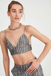 İp Askılı Çizgili Büstiyer - 21