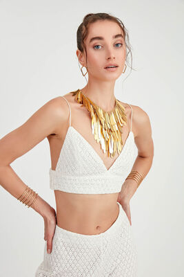 İp Askılı Dantelli Büstiyer - 5