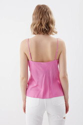 İp Askılı Degaje Yaka Saten Bluz - 39