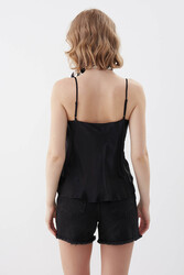 İp Askılı Degaje Yaka Saten Bluz - 49