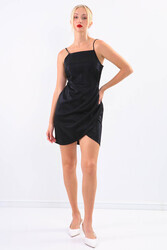 İp Askılı Parlak Saten Elbise - 8