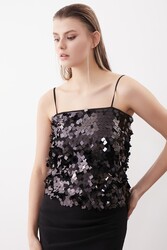 İp Askılı Pullu Bluz - 2