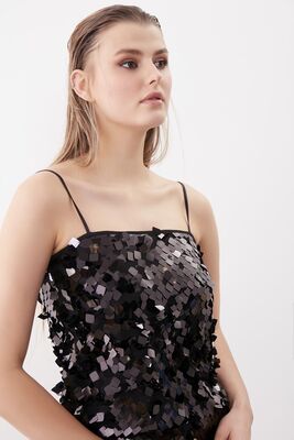 İp Askılı Pullu Bluz - Thumbnail (4)