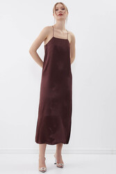 İp Askılı Uzun Elbise - 2