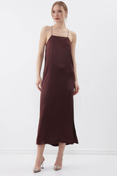 İp Askılı Uzun Elbise - 3