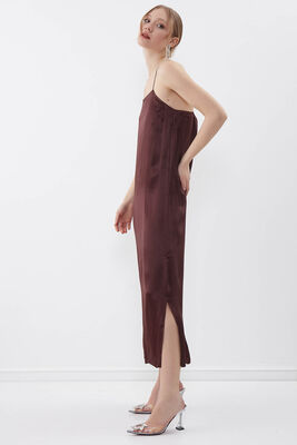 İp Askılı Uzun Elbise - 4