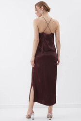 İp Askılı Uzun Elbise - 5