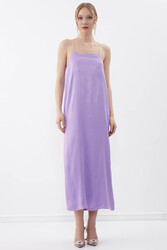 İp Askılı Uzun Elbise - 6