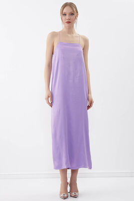 İp Askılı Uzun Elbise - 6