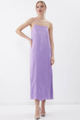 İp Askılı Uzun Elbise - 9