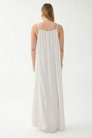 İp Askılı Uzun Elbise - 14