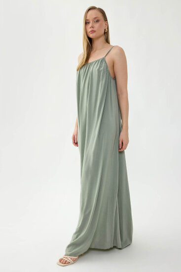 İp Askılı Uzun Elbise - 17