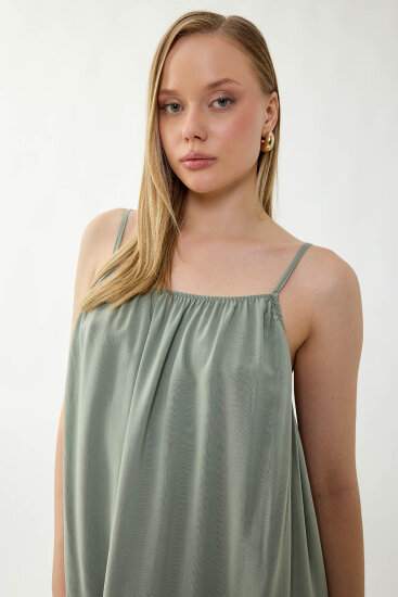 İp Askılı Uzun Elbise - 18