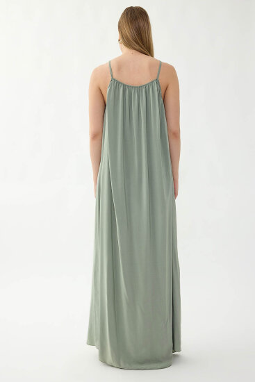 İp Askılı Uzun Elbise - 19