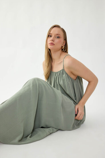 İp Askılı Uzun Elbise - 20