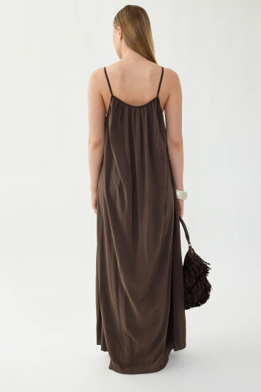 İp Askılı Uzun Elbise - 9