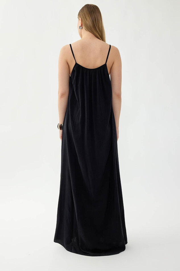 İp Askılı Uzun Elbise - 31