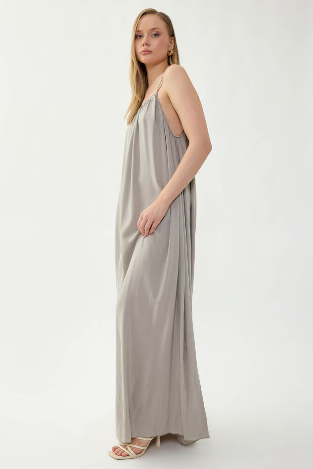 İp Askılı Uzun Elbise - 34