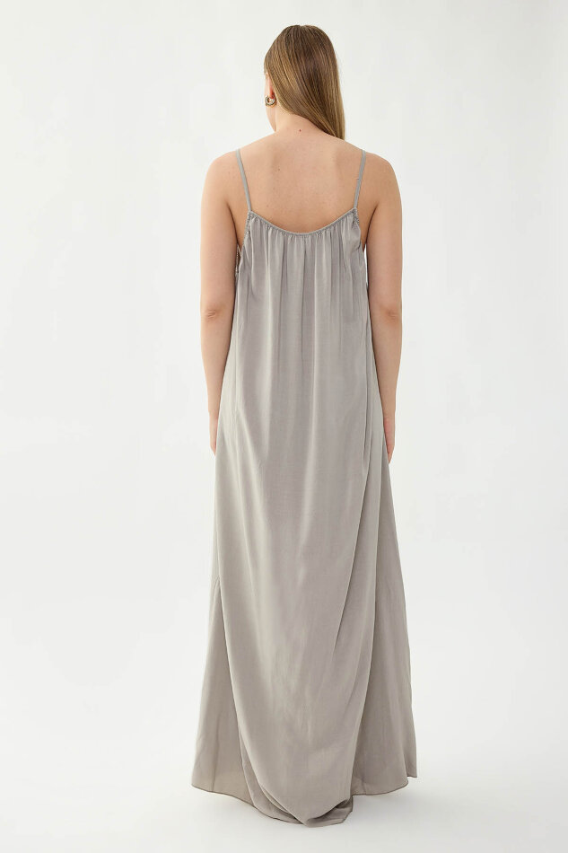 İp Askılı Uzun Elbise - 36
