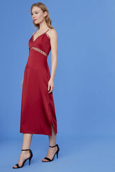 İp Askılı Uzun Elbise - 3