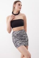 Işıltılı Simli Mini Etek - 9