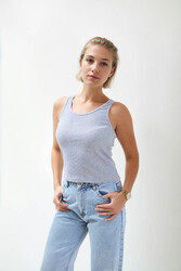 Kalın Askılı Bluz - 7