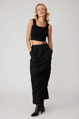 Kalın Askılı Crop Bluz - Thumbnail (11)