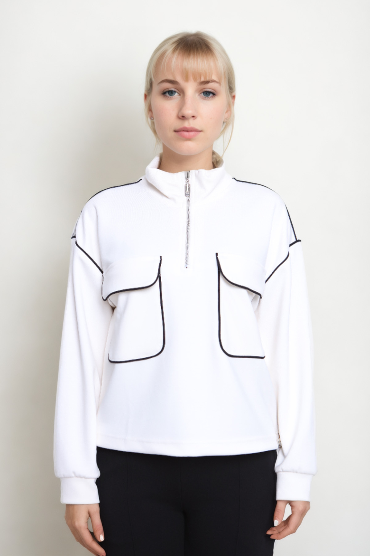 VİTRİN - Kapak Cepli Fermuarlı Sweat