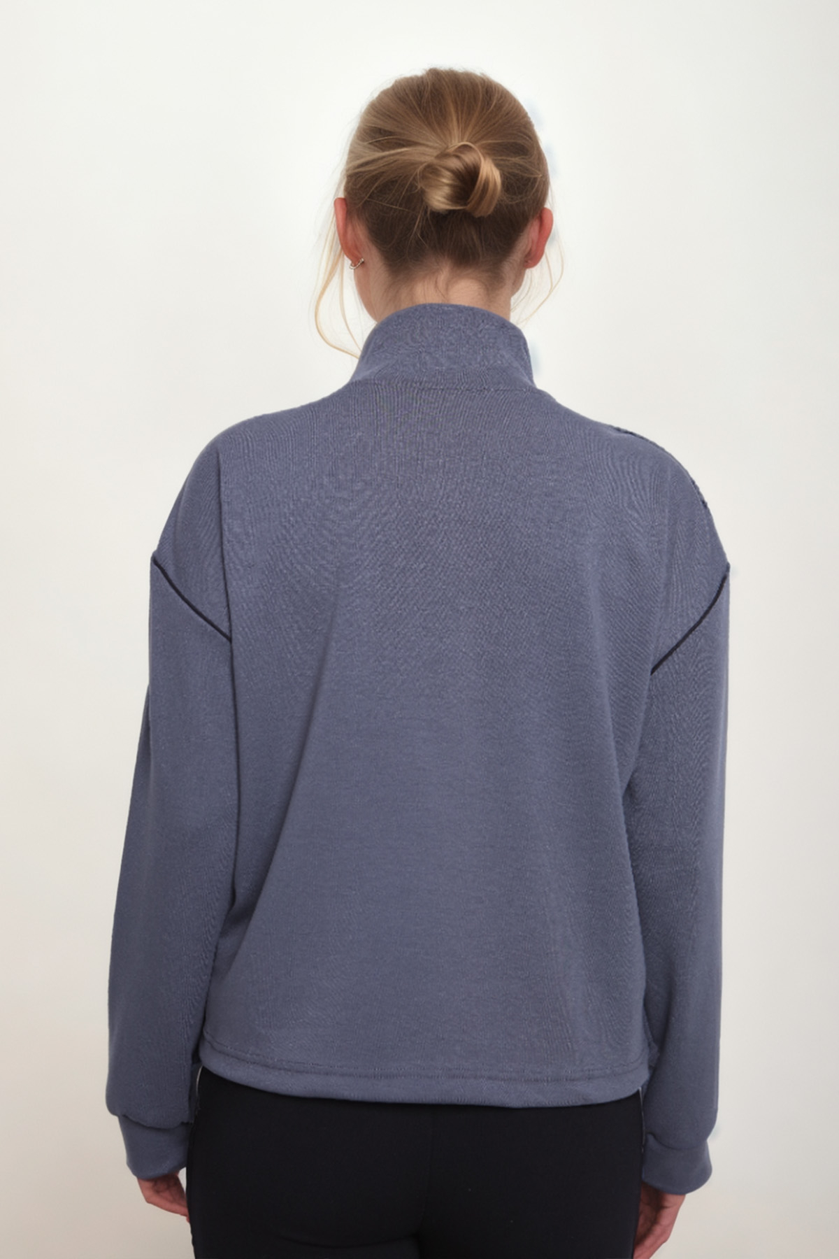 Kapak Cepli Fermuarlı Sweat - Thumbnail